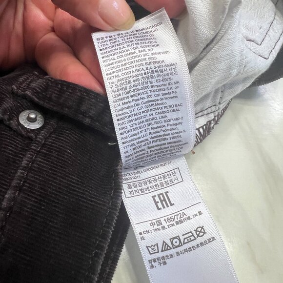 Gap 1969 Baby Boot Dark Brown Corduroys in Size 28R - Picture 5 of 16